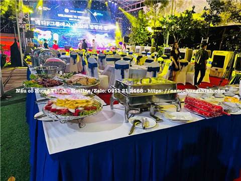Ảnh Tiệc Buffet cho người Hàn tại Villa Sóc Sơn| Tiệc Hưng Thịnh – Chuyên Tiệc Buffet