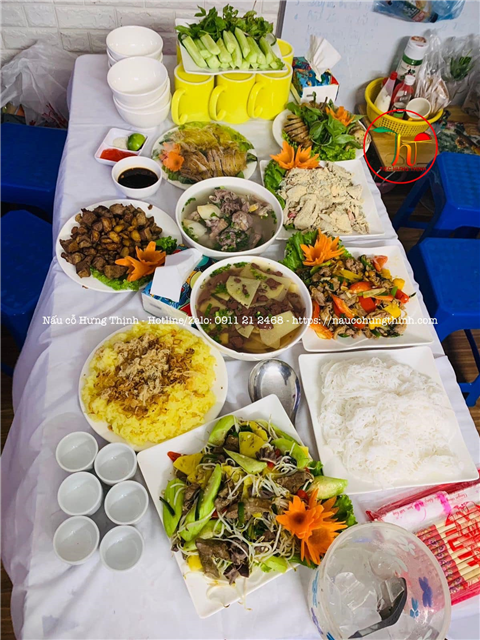 Ảnh dịch vụ nấu cỗ tại nhà Hà Nội