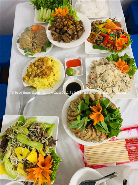 Ảnh nấu cỗ thuê Hà Nội