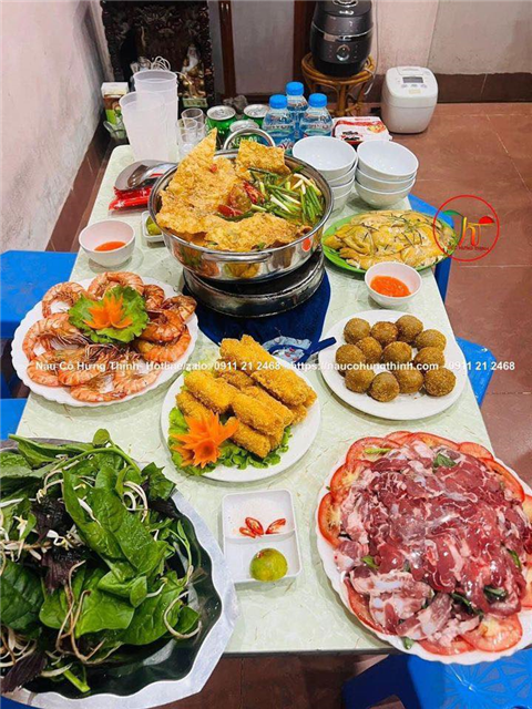 Ảnh nấu cỗ cưới hỏi tại nhà có hải sản