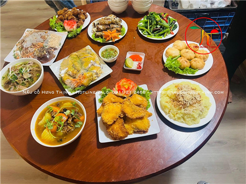 Ảnh nấu cỗ giỗ hàng năm tại nhà