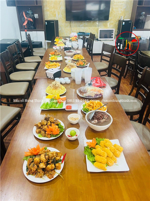 Ảnh nấu cỗ cúng động thổ tại nhà