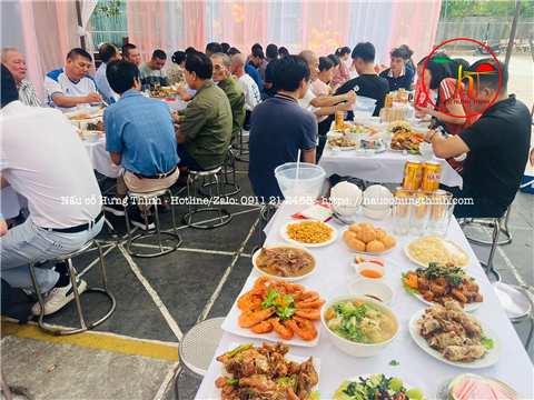 Ảnh thuê nấu cỗ 100 ngày tại nhà