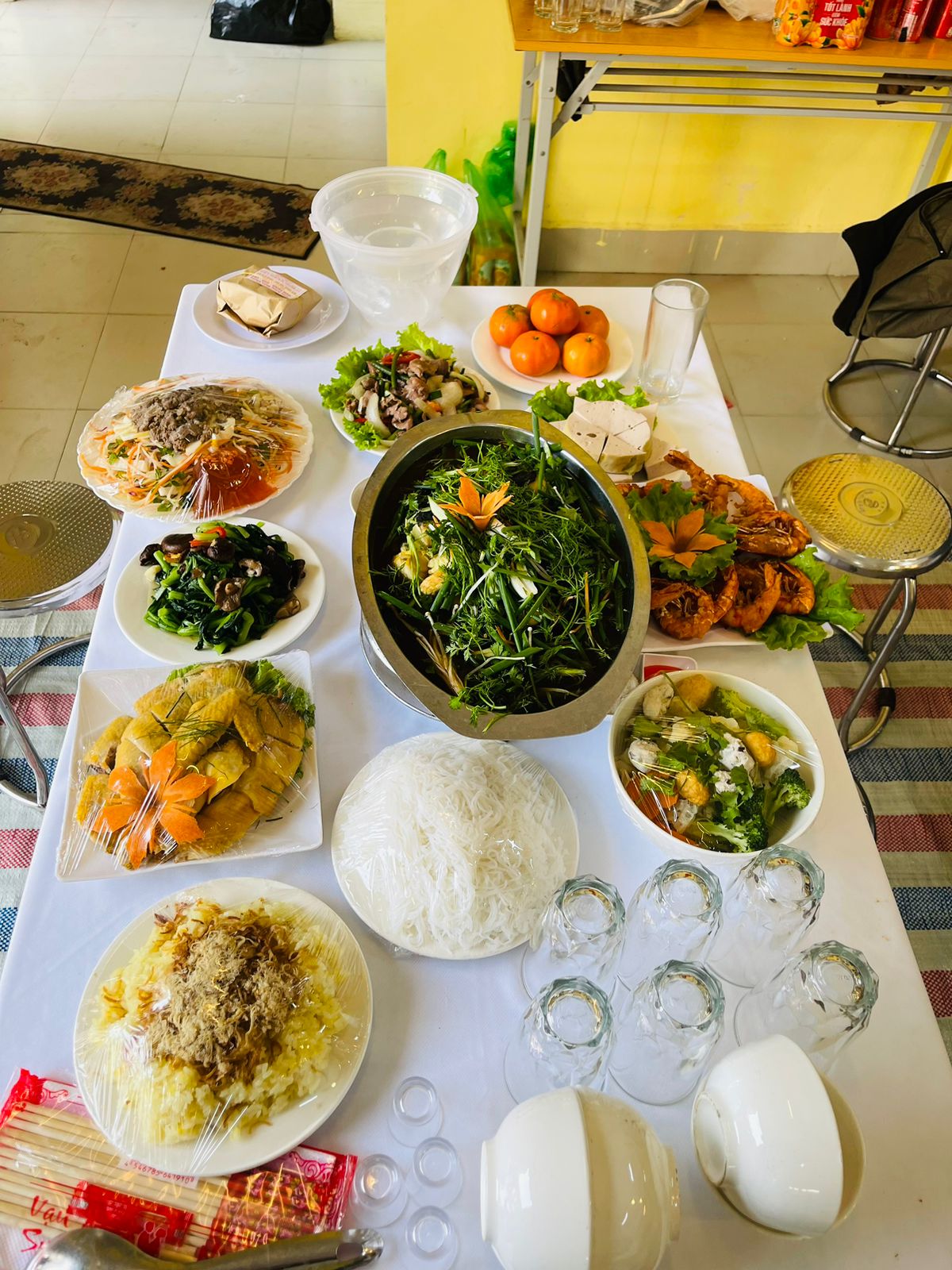 nấu cỗ ngày hội mùa xuân