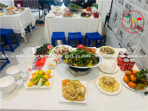 Ảnh nấu cỗ giỗ số lượng lớn tại nhà
