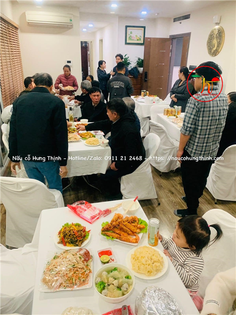 Ảnh nấu cỗ giỗ truyền thống tại nhà