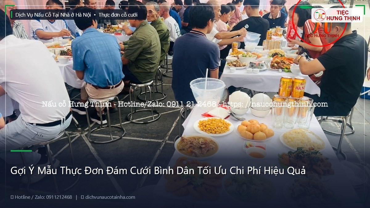 Gợi Ý Mẫu Thực Đơn Đám Cưới Bình Dân Tối Ưu Chi Phí Hiệu Quả