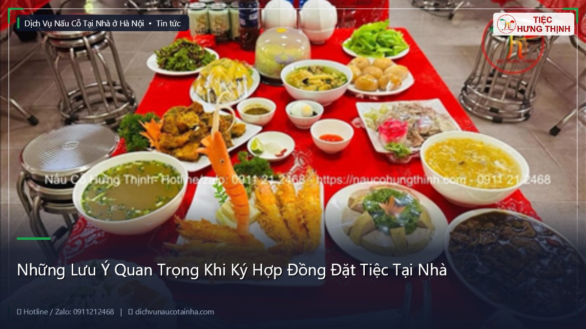 Những Lưu Ý Quan Trọng Khi Ký Hợp Đồng Đặt Tiệc Tại Nhà