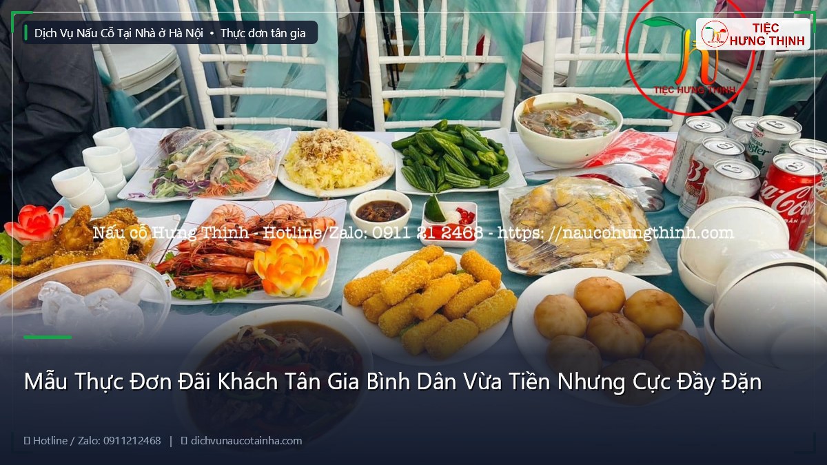 Mẫu Thực Đơn Đãi Khách Tân Gia Bình Dân Vừa Tiền Nhưng Cực Đầy Đặn