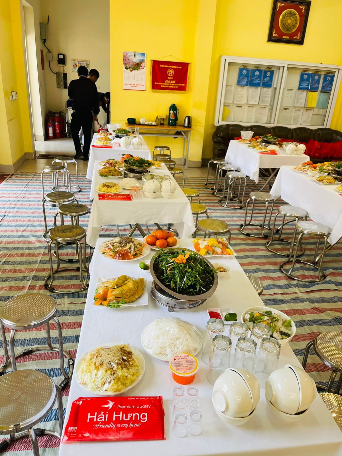 nấu cỗ khánh thành công trình