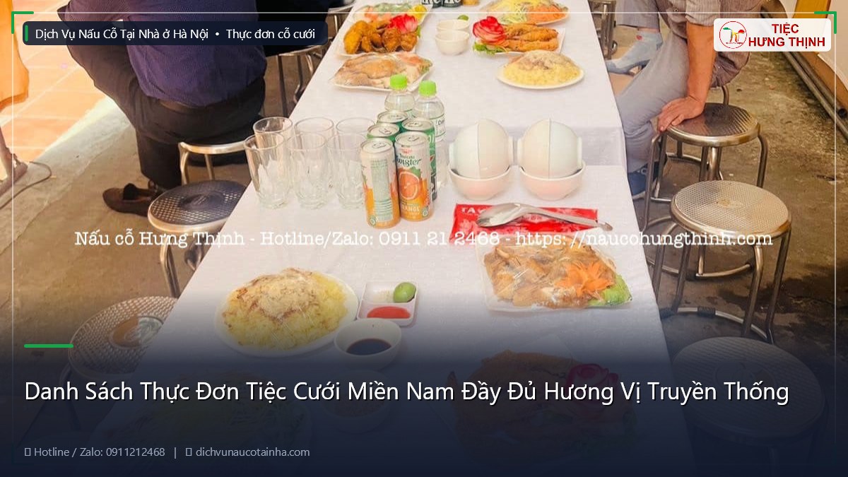 Danh Sách Thực Đơn Tiệc Cưới Miền Nam Đầy Đủ Hương Vị Truyền Thống
