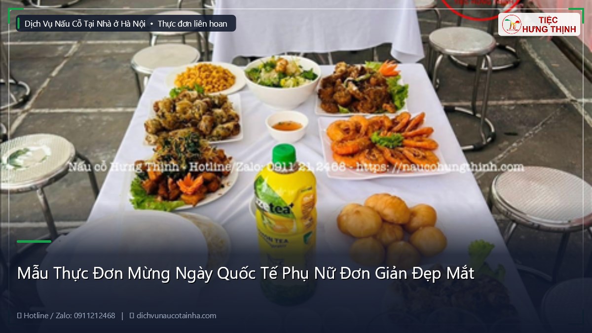 Mẫu Thực Đơn Mừng Ngày Quốc Tế Phụ Nữ Đơn Giản Đẹp Mắt
