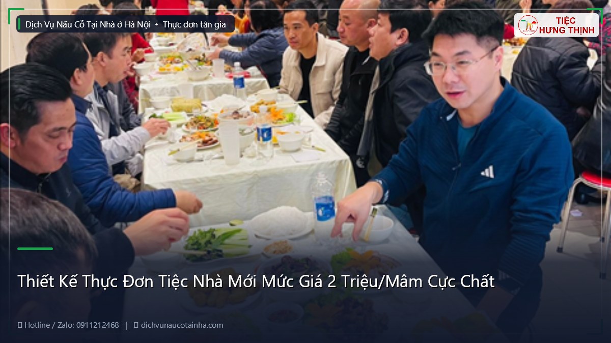 Thiết Kế Thực Đơn Tiệc Nhà Mới Mức Giá 2 Triệu/Mâm Cực Chất
