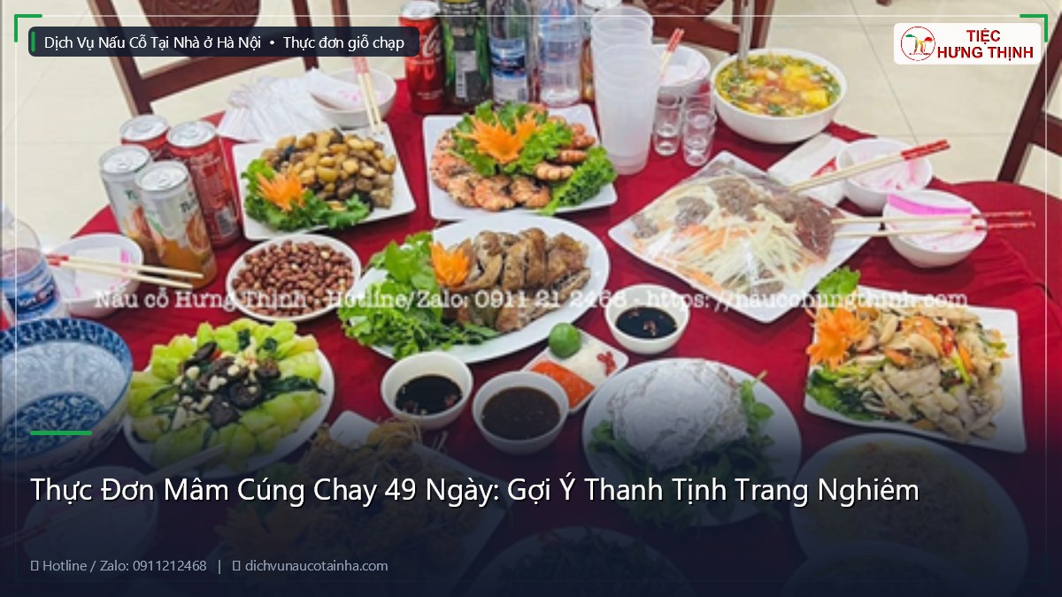 Thực Đơn Mâm Cúng Chay 49 Ngày: Gợi Ý Thanh Tịnh Trang Nghiêm