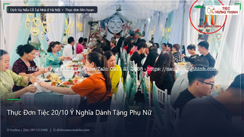 Ảnh Thực Đơn Tiệc 20/10 Ý Nghĩa Dành Tặng Phụ Nữ