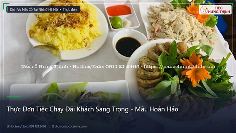 Ảnh Thực Đơn Tiệc Chay Đãi Khách Sang Trọng - Mẫu Hoàn Hảo