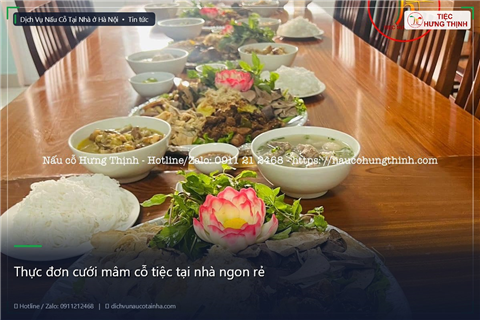 Ảnh Thực đơn cưới mâm cỗ tiệc tại nhà ngon rẻ