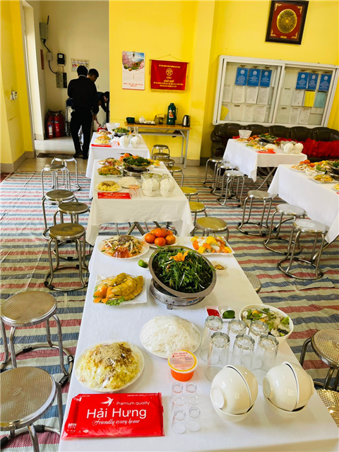 Ảnh nấu cỗ khánh thành công trình