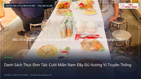Ảnh Danh Sách Thực Đơn Tiệc Cưới Miền Nam Đầy Đủ Hương Vị Truyền Thống