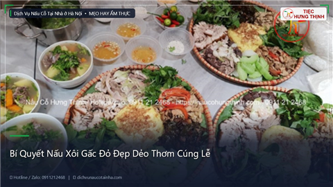 Ảnh Bí Quyết Nấu Xôi Gấc Đỏ Đẹp Dẻo Thơm Cúng Lễ