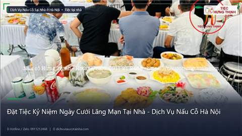 Ảnh Đặt Tiệc Kỷ Niệm Ngày Cưới Lãng Mạn Tại Nhà - Dịch Vụ Nấu Cỗ Hà Nội