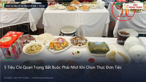 Ảnh 5 Tiêu Chí Quan Trọng Bắt Buộc Phải Nhớ Khi Chọn Thực Đơn Tiệc